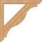 Ekena Millwork Funston Slat Smooth Bracket w/ Offset Brace, Western Red Cedar, 5 1/2"W x 42"D x 42"H BKT0604X42X42FST06SWR - alternate 2